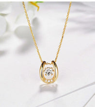 Load image into Gallery viewer, Sterling Silver/Gold Horseshoe Necklace-Furbaby Friends Gifts