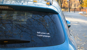 'Tell Your Cat I Said Pspsps...' Car Sticker-Furbaby Friends Gifts