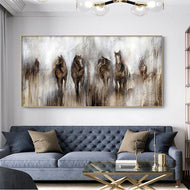 'The Herd' Canvas Oil Print-Furbaby Friends Gifts
