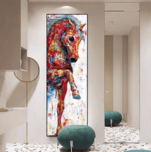 Charger l'image dans la galerie, 'The March' Equestrian Canvas Oil Print-Furbaby Friends Gifts