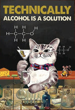 Carica l&#39;immagine nel visualizzatore di Gallery, &#39;The Solution&#39; Cat Canvas Wall Art-Furbaby Friends Gifts