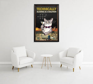 'The Solution' Cat Canvas Wall Art-Furbaby Friends Gifts