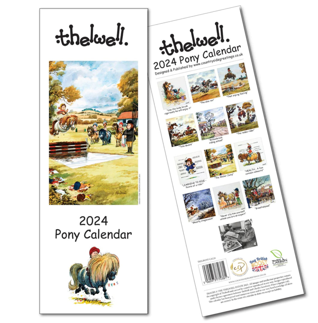 Thelwell's Pony Calendar 2024-Furbaby Friends Gifts