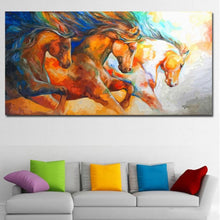 Laden Sie das Bild in den Galerie-Viewer, &#39;Trio of Galloping Horses&#39; Canvas Oil Print-Furbaby Friends Gifts