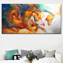 Cargar imagen en el visor de la galería, &#39;Trio of Galloping Horses&#39; Canvas Oil Print-Furbaby Friends Gifts