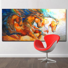 Charger l&#39;image dans la galerie, &#39;Trio of Galloping Horses&#39; Canvas Oil Print-Furbaby Friends Gifts