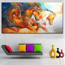 Load image into Gallery viewer, &#39;Trio of Galloping Horses&#39; Canvas Oil Print-Furbaby Friends Gifts