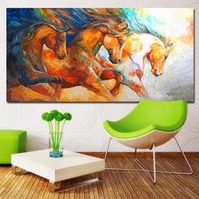 Load image into Gallery viewer, &#39;Trio of Galloping Horses&#39; Canvas Oil Print-Furbaby Friends Gifts