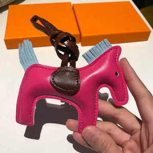 Vegan Leather Colourful Pony Handbag Charm/ Tassel-Furbaby Friends Gifts