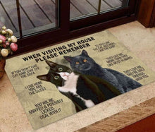 Carregar imagem no visualizador da galeria, Visitors Note! Customisable Entrance Mat for Pet Lovers-Furbaby Friends Gifts