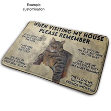 Cargar imagen en el visor de la galería, Visitors Note! Customisable Entrance Mat for Pet Lovers-Furbaby Friends Gifts
