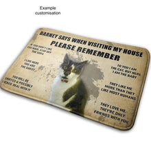 Charger l&#39;image dans la galerie, Visitors Note! Customisable Entrance Mat for Pet Lovers-Furbaby Friends Gifts