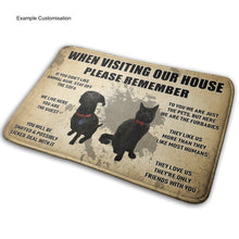 Afbeelding in Gallery-weergave laden, Visitors Note! Customisable Entrance Mat for Pet Lovers-Furbaby Friends Gifts