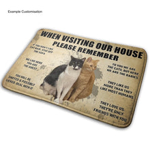 Carregar imagem no visualizador da galeria, Visitors Note! Customisable Entrance Mat for Pet Lovers-Furbaby Friends Gifts
