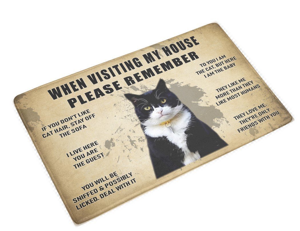 Visitors Note! Customisable Entrance Mat for Pet Lovers-Furbaby Friends Gifts