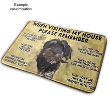 Cargar imagen en el visor de la galería, Visitors Note! Customisable Entrance Mat for Pet Lovers-Furbaby Friends Gifts