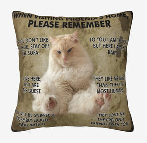 Visitors Note! Customisable Pet Lovers' Cushion Covers-Furbaby Friends Gifts