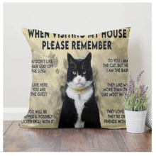 Load image into Gallery viewer, Visitors Note! Customisable Pet Lovers&#39; Cushion Covers-Furbaby Friends Gifts