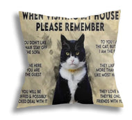 Visitors Note! Customisable Pet Lovers' Cushion Covers-Furbaby Friends Gifts