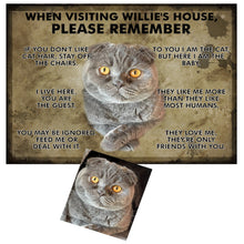 Carica l&#39;immagine nel visualizzatore di Gallery, Visitors Note! Customisable Pet Lovers&#39; Entrance Plaques-Furbaby Friends Gifts