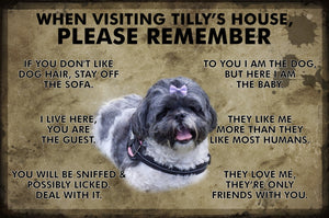 Visitors Note! Customisable Pet Lovers' Entrance Plaques-Furbaby Friends Gifts