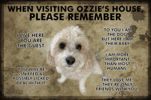 Load image into Gallery viewer, Visitors Note! Customisable Pet Lovers&#39; Entrance Plaques-Furbaby Friends Gifts