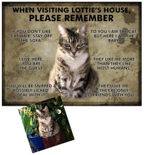 Cargar imagen en el visor de la galería, Visitors Note! Customisable Pet Lovers&#39; Entrance Plaques-Furbaby Friends Gifts