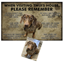 Cargar imagen en el visor de la galería, Visitors Note! Customisable Pet Lovers&#39; Entrance Plaques-Furbaby Friends Gifts