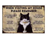 Visitors Note! Customisable Pet Lovers' Entrance Plaques-Furbaby Friends Gifts