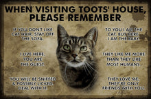 Carica l&#39;immagine nel visualizzatore di Gallery, Visitors Note! Customisable Pet Lovers&#39; Entrance Plaques-Furbaby Friends Gifts