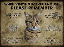 Carica l&#39;immagine nel visualizzatore di Gallery, Visitors Note! Customisable Pet Lovers&#39; Entrance Plaques-Furbaby Friends Gifts