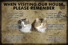 Carica l&#39;immagine nel visualizzatore di Gallery, Visitors Note! Customisable Pet Lovers&#39; Entrance Plaques-Furbaby Friends Gifts