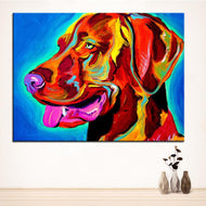 Vizsla Canvas Oil Print-Furbaby Friends Gifts