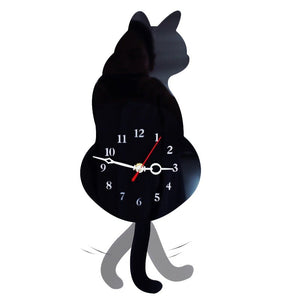 Wagging Tail Cat Clock-Furbaby Friends Gifts