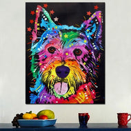 Westie Canvas Oil Print-Furbaby Friends Gifts