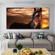 'Wild Sunset' Canvas Oil Print-Furbaby Friends Gifts