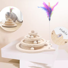 Cargar imagen en el visor de la galería, Wooden Ball &amp; Track Cat Game-Furbaby Friends Gifts
