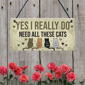Wooden Cat Plaques-Furbaby Friends Gifts