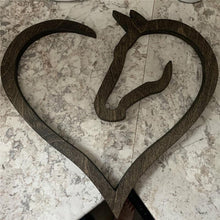 Load image into Gallery viewer, Wooden &#39;Love Horses&#39; Sign-Furbaby Friends Gifts