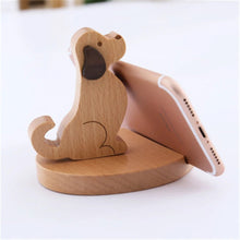 Load image into Gallery viewer, Wooden Puppy Phone Holder-Furbaby Friends Gifts