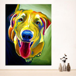 Yellow Labrador Canvas Oil Print-Furbaby Friends Gifts