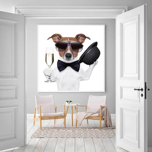 'Your Waiter For The Day' Jack Russell Oil Print-Furbaby Friends Gifts
