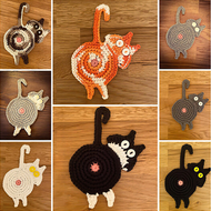 Crochet Cat Butt Coasters-Furbaby Friends Gifts