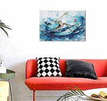 Load image into Gallery viewer, &#39;Neptune Cat&#39; Canvas Oil Print Posters-Furbaby Friends Gifts