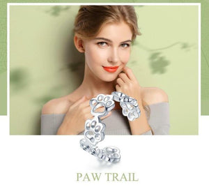 Platinum 'Paw Trail' Ring-Furbaby Friends Gifts